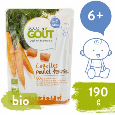 Good Gout Bio Mrkev s farmářským kuřátkem 190 g – Zboží Dáma