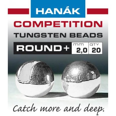 Hanák Competition Tungstenové Hlavičky Round Stříbrné 2,5 mm – Zboží Dáma