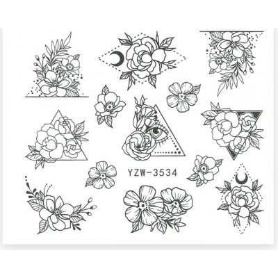 Starnails Vodolepky na nehty Flowers YZW-3534 – Hledejceny.cz
