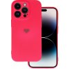 Pouzdro a kryt na mobilní telefon Apple Vennus Silikonové se srdcem Iphone 13 Pro Max design 1 fuchsiová