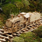 Robotime 3D dřevěné puzzle Parní lokomotiva Prime Steam Express 1:80 308 ks – Zboží Dáma
