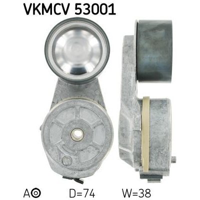 Napínák, žebrovaný klínový řemen SKF VKMCV 53001 – Zboží Mobilmania