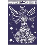 Okenní folie s glitrem obrázky z vloček 27x20cm – Zboží Mobilmania