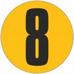 Podlahové číslo - 8 podlahové samolepky průměr 200 mm – Zboží Dáma