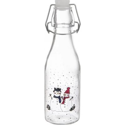 ORION Láhev sklo/kov klip uzávěr SNĚHULÁK 0,29 l – Hledejceny.cz