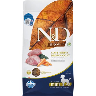 N&D Brown Adult Mini Lamb & Spirulina & Fennel 2 kg – Zbozi.Blesk.cz