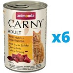 Carny Adult hovězí kuře & kachní srdce 6 x 400 g – Hledejceny.cz