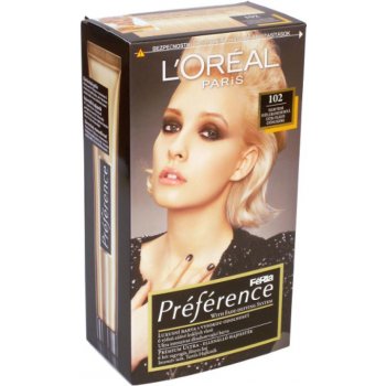 L'Oréal Féria Preférence 102 velmi velmi světlá blond duhová