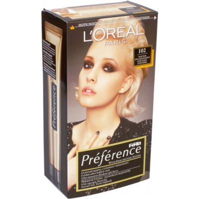 L'Oréal Féria Preférence 102 velmi velmi světlá blond duhová – Zboží Mobilmania