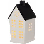 Finnlumor Keramický LED lampion ve tvaru domečku 25,5 cm bílý – Hledejceny.cz