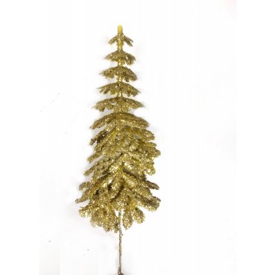 Zápich vánoční stromeček zlatý 10 cm
