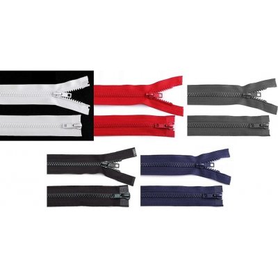 Zip kostěný 5 mm dělitelný 2 jezdce 90 cm (bundový) - 322 černá – Hledejceny.cz