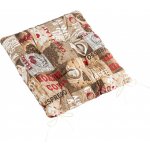 Bellatex prošívaný EMA Káva hnědá, červená 40 x 40 cm – Zboží Dáma