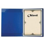 VICTORIA Obal na certifikáty plyšový A4 modrý – Zboží Živě