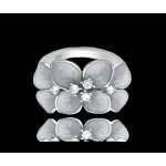 Minet Rozkvetlý stříbrný prsten Flowers s bílými zirkony JMAS5034WR57 – Sleviste.cz