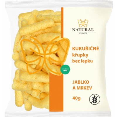 Natural Jihlava Křupky kukuřičné jablko a mrkev Natural 40 g – Zboží Dáma