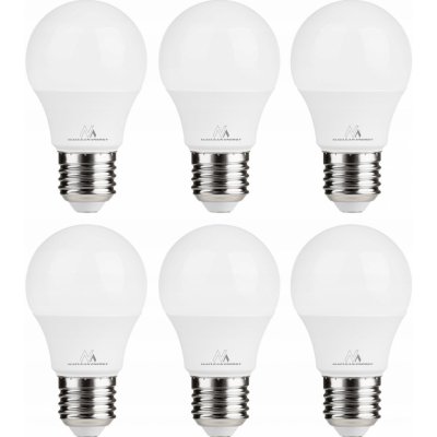 Maclean 6x LED žárovka, E27, 9W, 220-240V AC, teplá bílá, 3000K, 920lm, MCE273 – Zboží Mobilmania