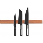 Wook | dřevěná magnetická lišta na nože - švestka montáž: montáž na sklo/zeď, velikost: 30 x 4 x 2 cm (5 nožů) – Sleviste.cz