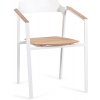 Zahradní židle a křeslo Diphano Icon Bílá kovová zahradní židle