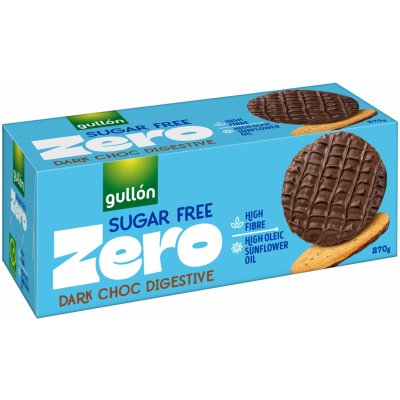 Gullón Dark Choc Digestive polomáčené sušenky bez přidaného cukru 270 g – Zboží Dáma