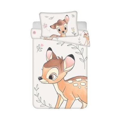 JERRY FABRICS povlečení do postýlky Bambi Beige baby Bavlna 100 x 135 cm 40 x 60 cm – Sleviste.cz