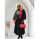 Koženkové paleto krátké Černá – Zboží Dáma