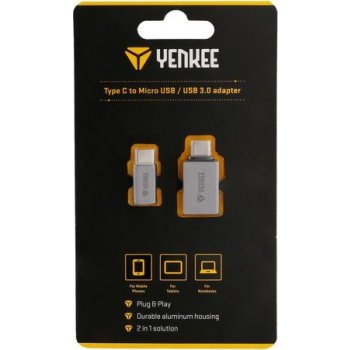 YENKEE Adaptér USB C na Micro USB,USB A YTC 021