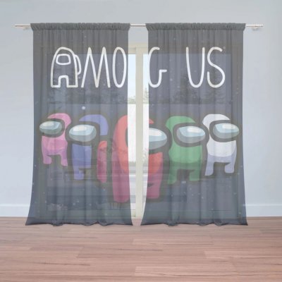 Sablio Záclony AMONG US ve vesmíru: 2ks 150x250cm – Hledejceny.cz