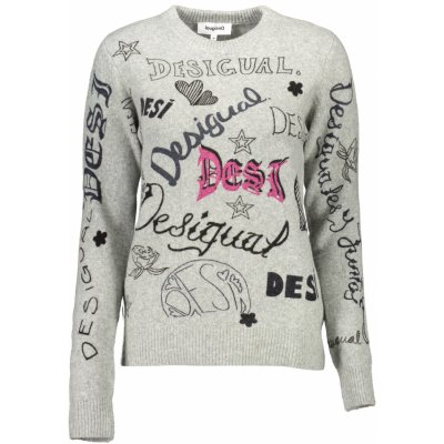 Desigual svetr Paloma gris plata