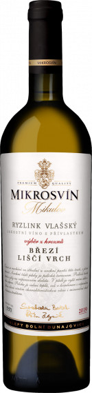 Vinařství Mikulov Mikrosvín Ryzlink vlašský 2019 Liščí vrch Traditional Line suché 0,75 l