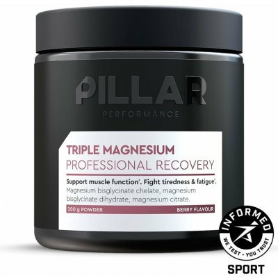 Pillar Performance Triple Magnesium Powder prášek 200 g sklenička Lesní plody – Hledejceny.cz