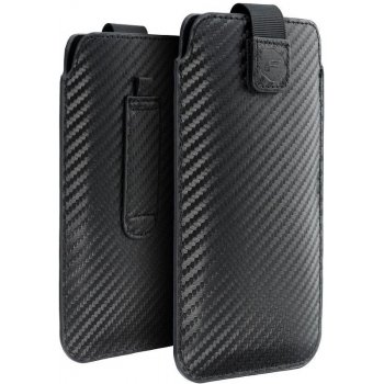 Pouzdro Forcell POCKET Carbon Case Apple iPhone 12 / 12 Samsung Galaxy Note / Note 2 / Note 3 / Xcover 5 / S21
