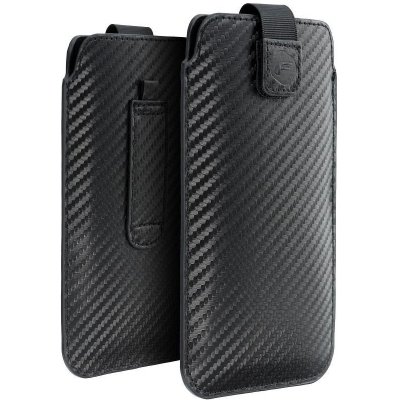Pouzdro Forcell POCKET Carbon Case Apple iPhone 12 / 12 Samsung Galaxy Note / Note 2 / Note 3 / Xcover 5 / S21 – Zboží Mobilmania