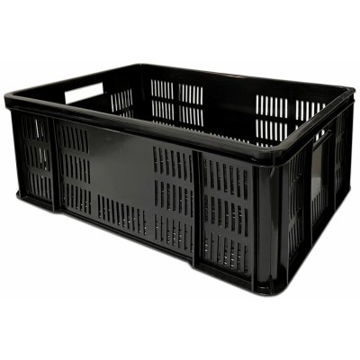 Přepravka plastová na zeleninu 600x400x250 mm | PETRAplast Barva: Černá – Hledejceny.cz