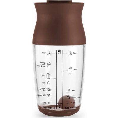 Šejkr na palačinky a lívance 500 ml, hnědá, plast, Lékué – Sleviste.cz