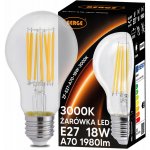 Berge LED žárovka s vkláknem E27 18W teplá bílá ZF-E27-A70-18W-3000K – Hledejceny.cz