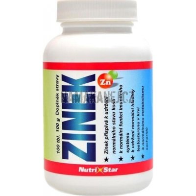 Nutri Star Zinek 25 mg 100 tablet – Zboží Mobilmania