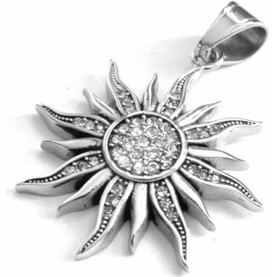 Steel Jewelry Přívěsek bílé slunce z chirurgické oceli PR140128