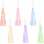 Party Pal Papírové střapcové frkačky, mix pastelových lesklých barev, 6ks – Zboží Dáma