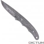 Dictum Čepel na výrobu nože Full Tang Blade Blank Random Damascus 70 mm