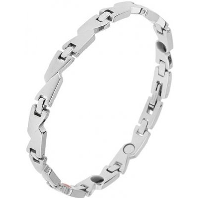 Šperky eshop ocelový s magnety stříbrná matné lichoběžníky SP17.03