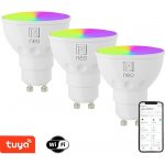 Immax NEO SMART sada 3x žárovka LED GU10 6W RGB+CCT barevná a bílá, stmívatelná, Wi-Fi, TUYA – Sleviste.cz