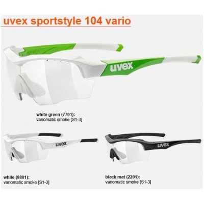 Uvex Sportstyle 104 VARIO WHITE GREEN/SMOKE od 3 699 Kč - Heureka.cz