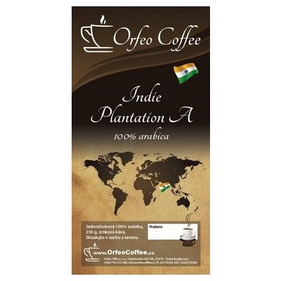 Orfeo coffee Indie Plantation A 100% arabika zrnková 250 g – Hledejceny.cz