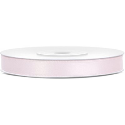 Stuha saténová PUDROVĚ RŮŽOVÁ, 6 mm x 25 m – Zboží Dáma