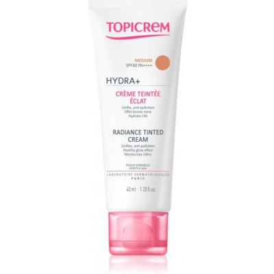 Topicrem UH FACE HYDRA+ Radiance Tinted Cream tónující hydratační krém SPF40 Medium 40 ml – Zbozi.Blesk.cz