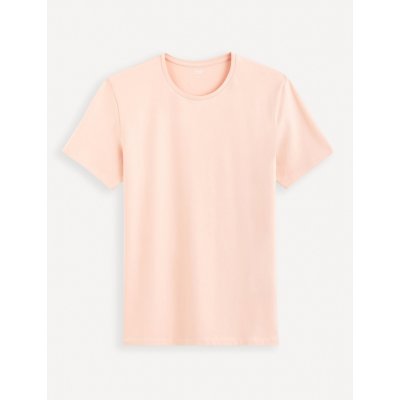 Celio pánské basic tričko Neunir Růžové
