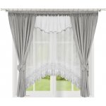 Fliying Dekorační sada záclon se závěsem L 595 II šedá/bílá 400x160 cm – Hledejceny.cz