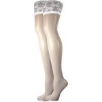 Lady B Samodržící punčochy dámské LADY hold-ups 20 DEN bílé – Zboží Mobilmania