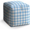 Sedací vak a pytel Sablio taburet Cube košilový vzor 40x40x40 cm